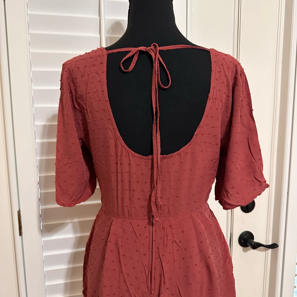 Elegant Rust Romper - Picture 2 of 2